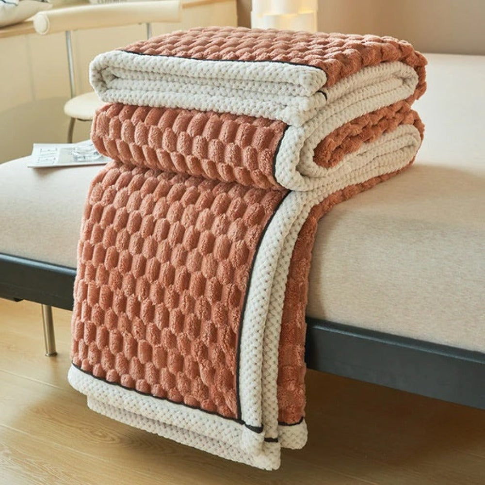 Cloud Cuddle Throw Blanket – Soft Bubble-Textured Sherpa Fleece for All Seasons, Cozy and Versatile Home Decor 2