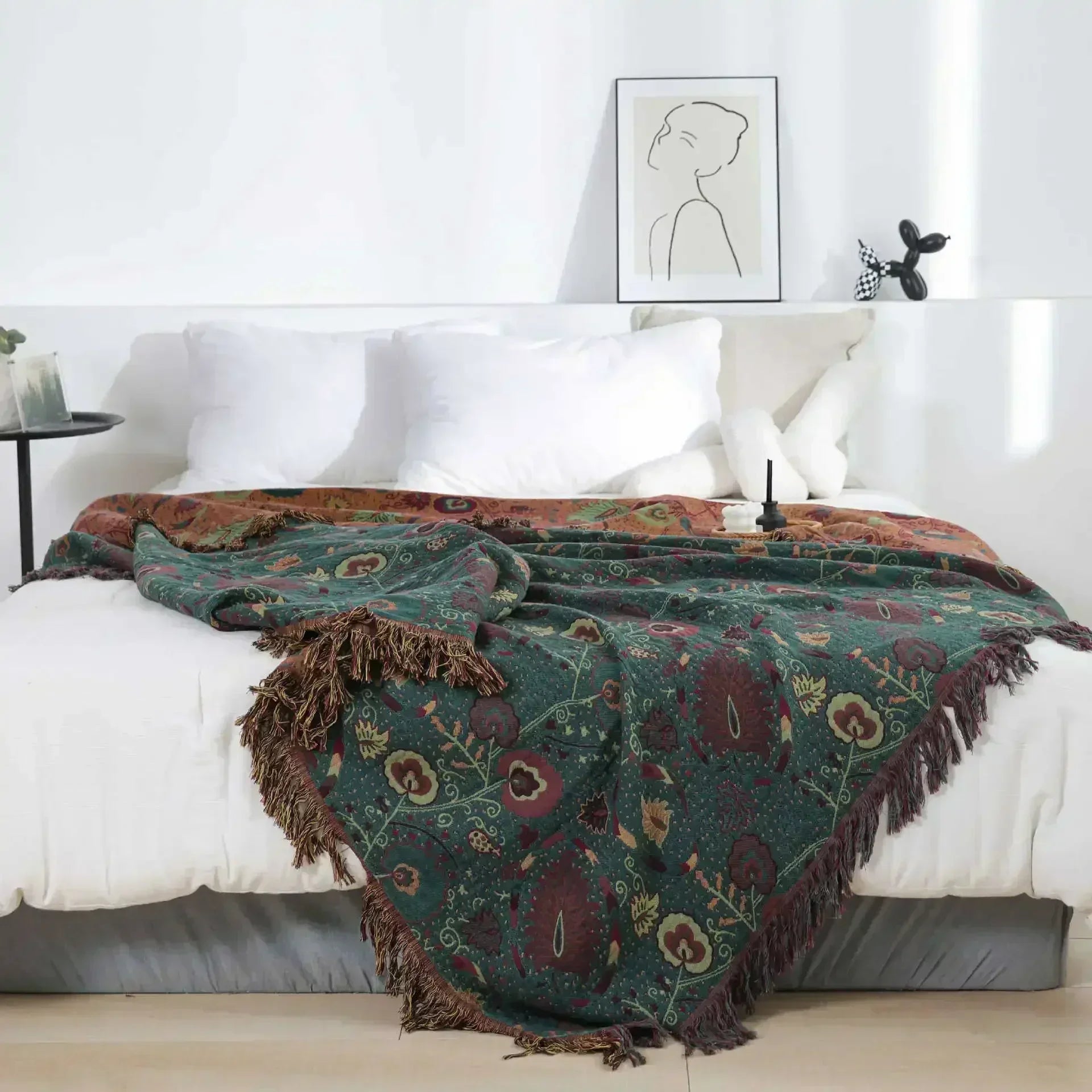 Cooling Cotton Blanket – Large Boho Throw for Summer Home Decoration, Soft and Breathable, Ideal for Beds and Sofas 5