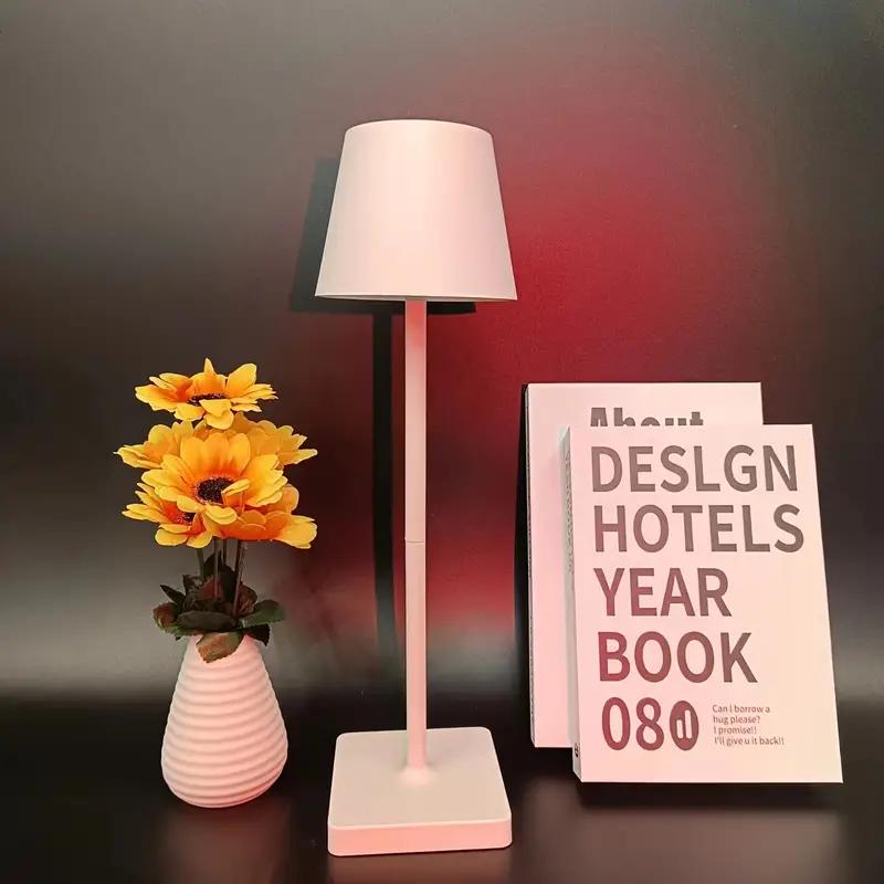 Dimmable LED Table Lamp with USB Charging – Cordless Aluminum Alloy Design for Home and Office-3
