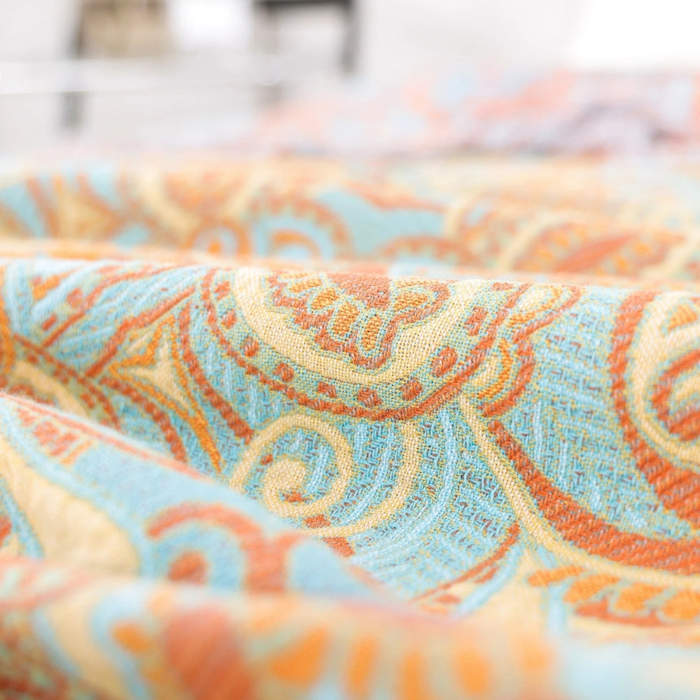 Reversible Paisley Cotton Blanket with Tassels – Bohemian Home Decor 6