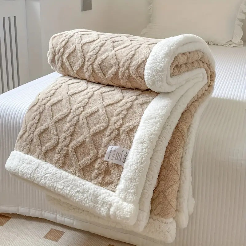 Reversible Sherpa Throw Blanket - Soft Fleece, Cozy 50x60 Inches, Lightweight for Year-Round Use, Machine Washable 5
