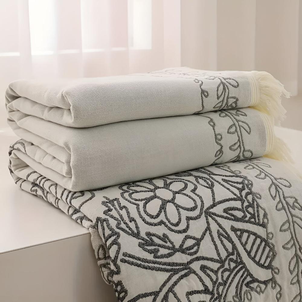 Scandi Chic Cotton Throw Blanket – Reversible Jacquard Design, Soft Durable Home Decor for All Seasons 2