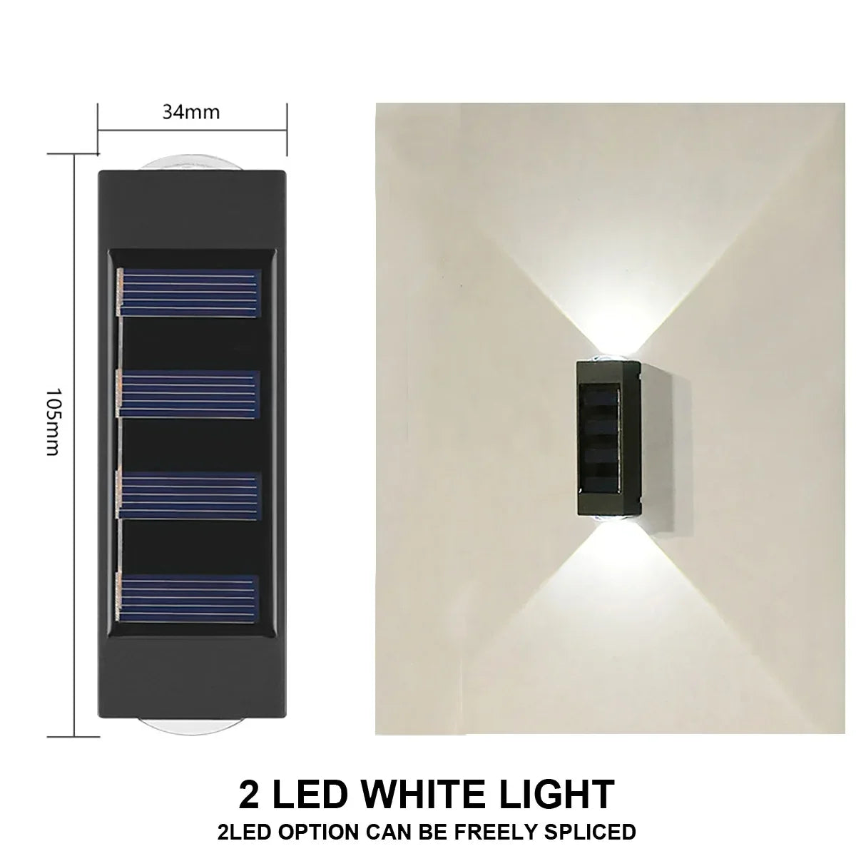 Solar Wall Lamp - Waterproof Outdoor Lights for Garden and Yard with Automatic On/Off and Modern Design 8
