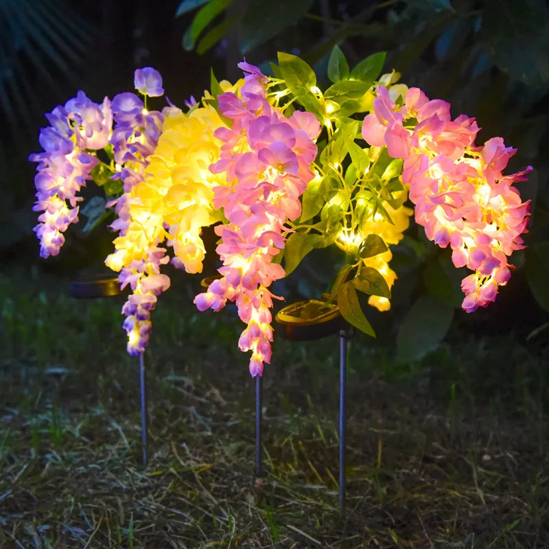 Solar Wisteria Flower Lamp - Waterproof Solar Garden Lights for Outdoor LED Landscape Decoration 0