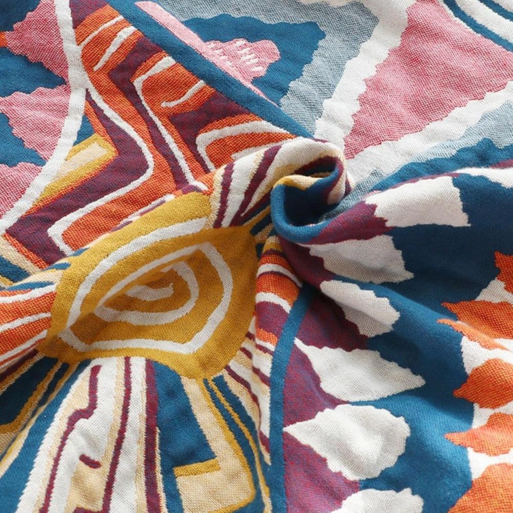 Sunburst Cotton Blanket - Soft Lightweight All-Season Cotton Throw for Cozy Comfort and Easy Care 2
