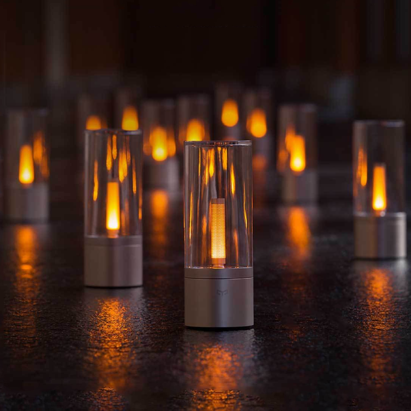 Dimmable Candle Lamp with 1800K Warm Glow – Elegant Transparent Design for Indoor Use-2