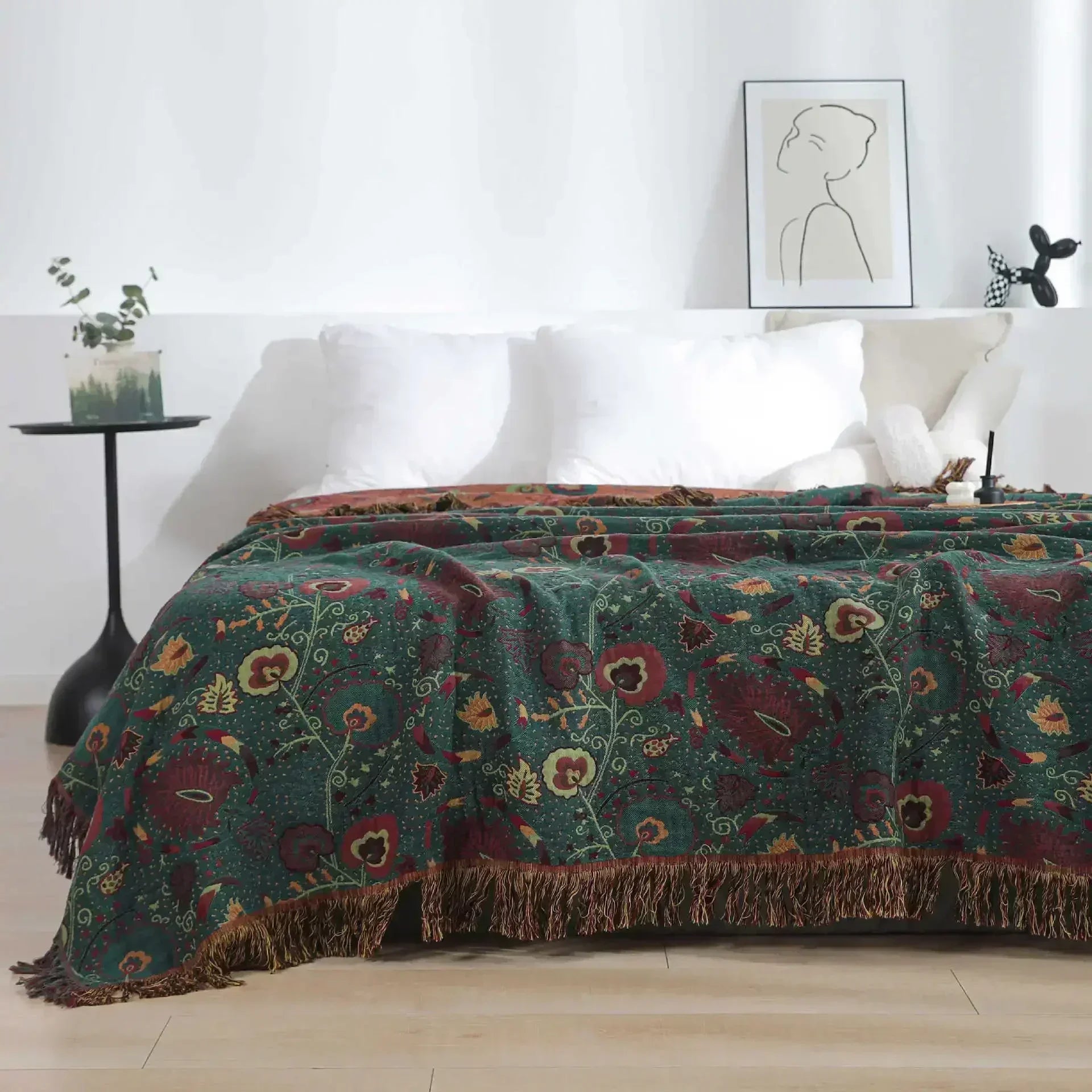 Cooling Cotton Blanket – Large Boho Throw for Summer Home Decoration, Soft and Breathable, Ideal for Beds and Sofas 0