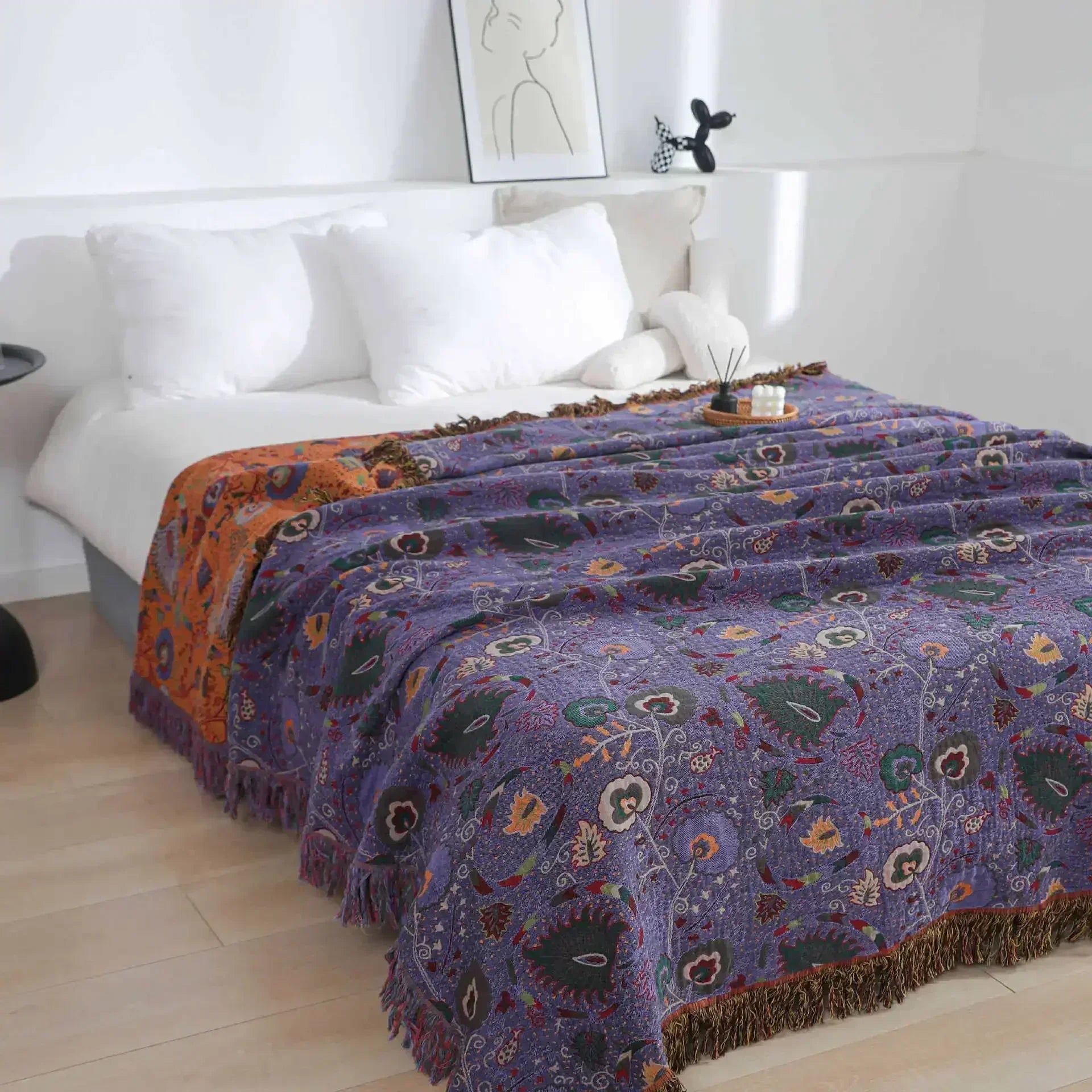 Cooling Cotton Blanket – Large Boho Throw for Summer Home Decoration, Soft and Breathable, Ideal for Beds and Sofas 9