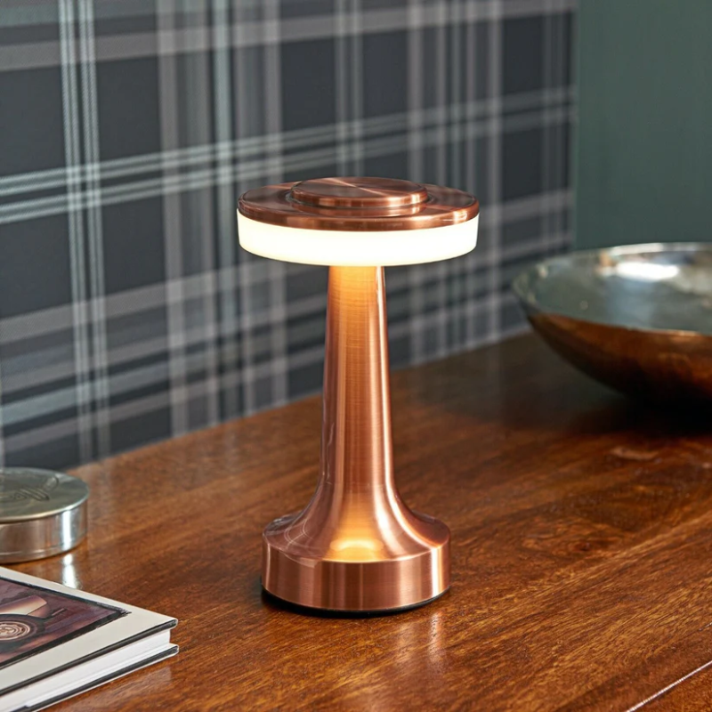 Cordless Minimalist Desk Lamp – Dimmable LED Touch Control, Rechargeable Portable Lighting for Home & Office