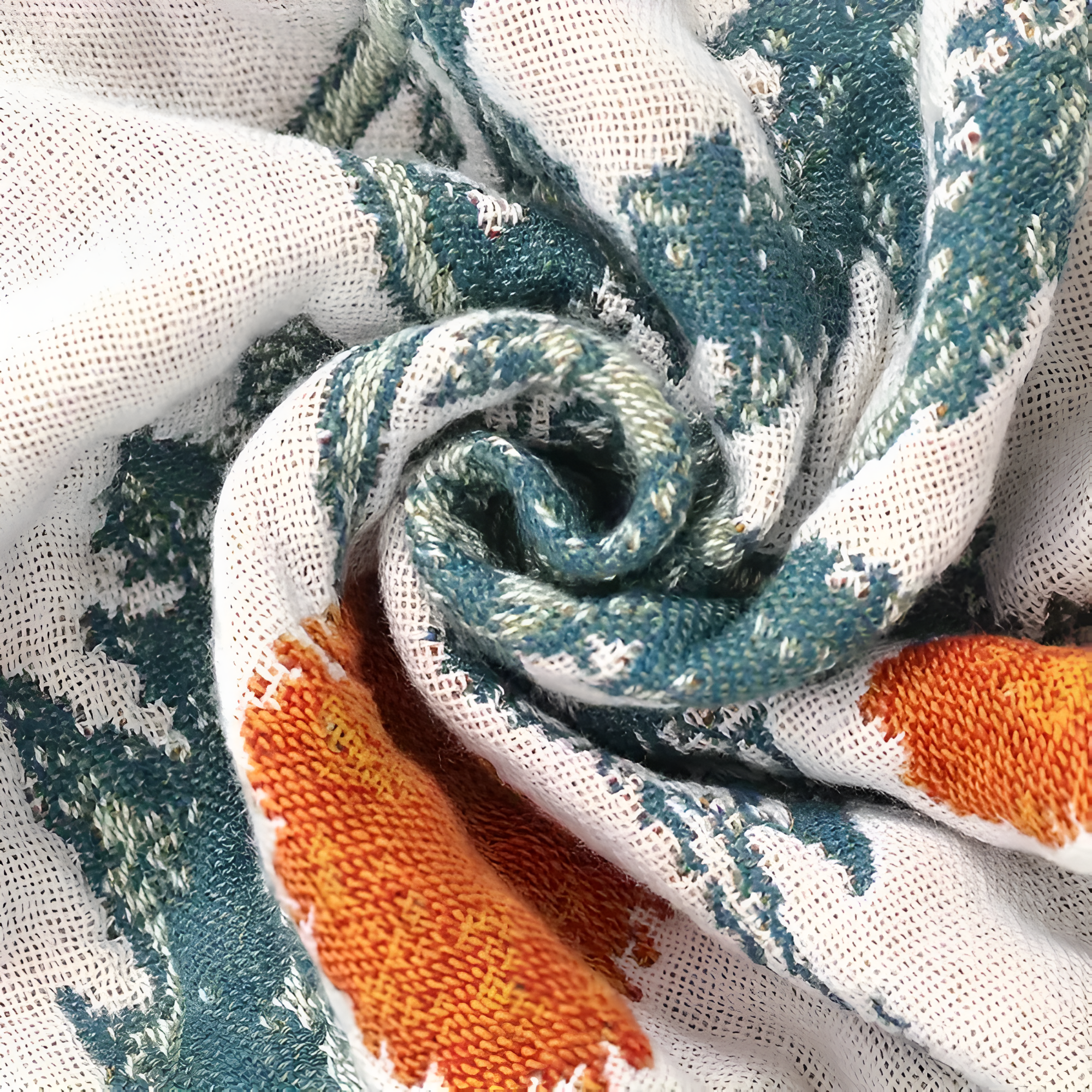 Farmhouse Floral Cotton Gauze Blanket – Lightweight and Reversible Design 5