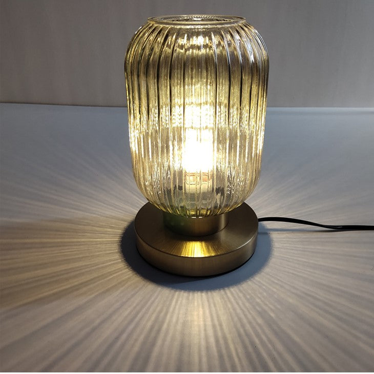 Nordic Glass Table Lamp – Modern Stained Glass Accent Light-6
