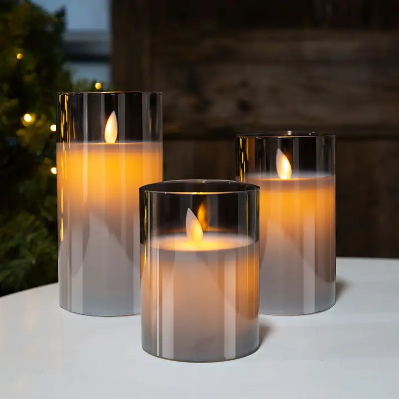 Realistic Flame Effect LED Candle Set – Elegant Wax Candles with Remote-1