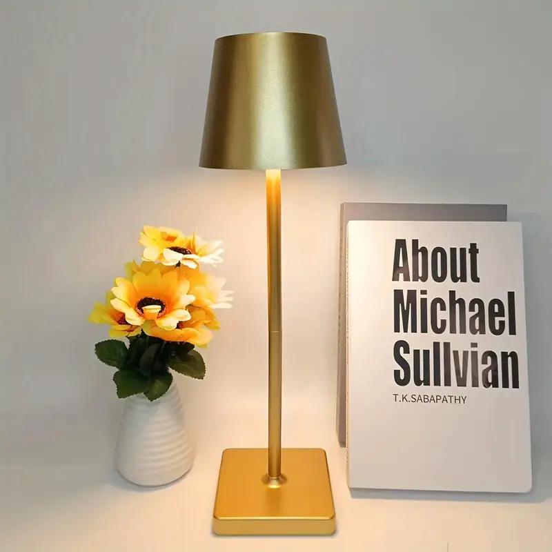 Dimmable LED Table Lamp with USB Charging – Cordless Aluminum Alloy Design for Home and Office-2