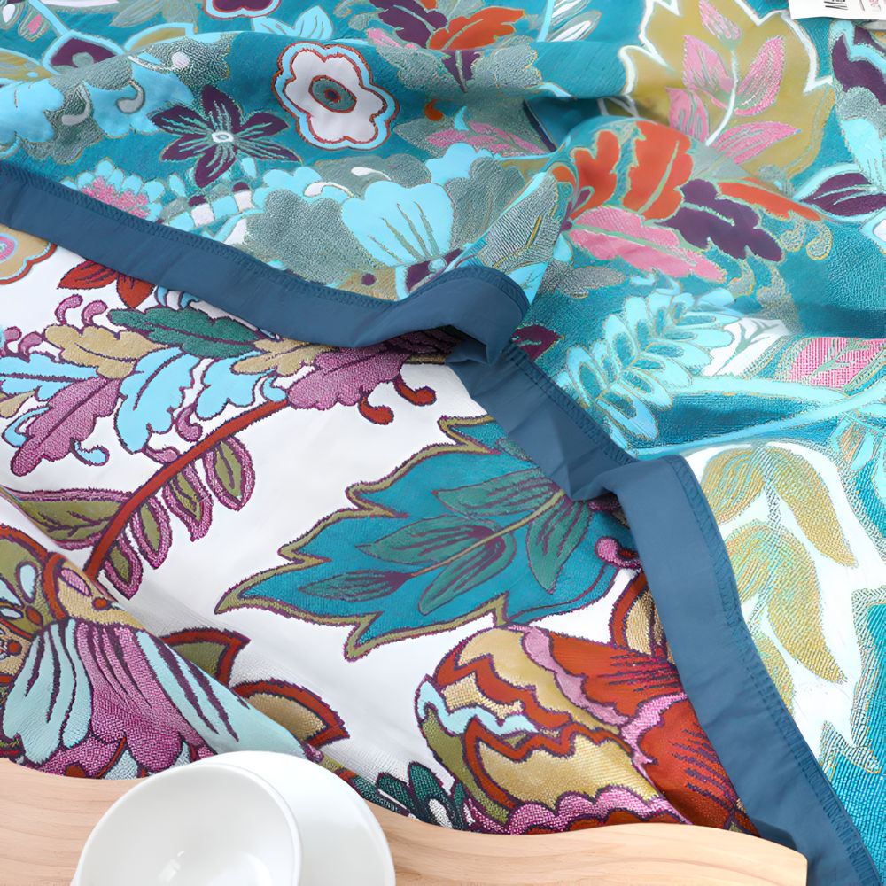 Reversible Floral Throw Blanket, 100% Cotton, Lightweight, Machine Washable for Year-Round Comfort 2