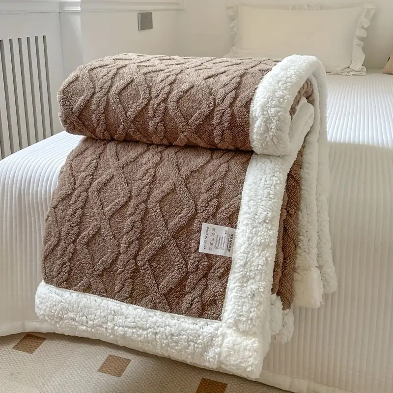 Reversible Sherpa Throw Blanket - Soft Fleece, Cozy 50x60 Inches, Lightweight for Year-Round Use, Machine Washable 4