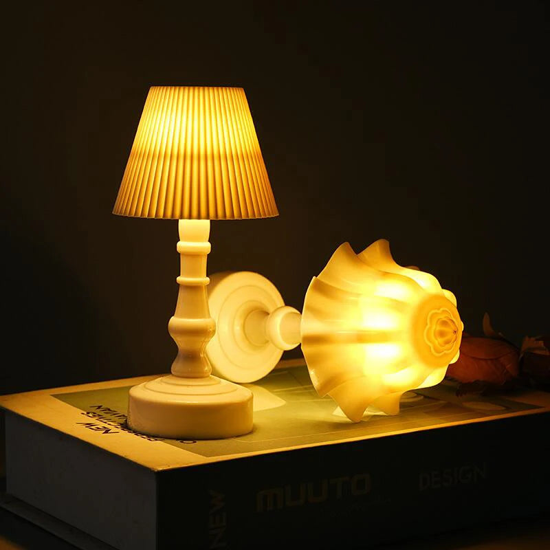Mini LED Flower Night Light – Battery Powered Decorative Lamp for Kids' Bedroom, Warm Glow, Compact Size-2