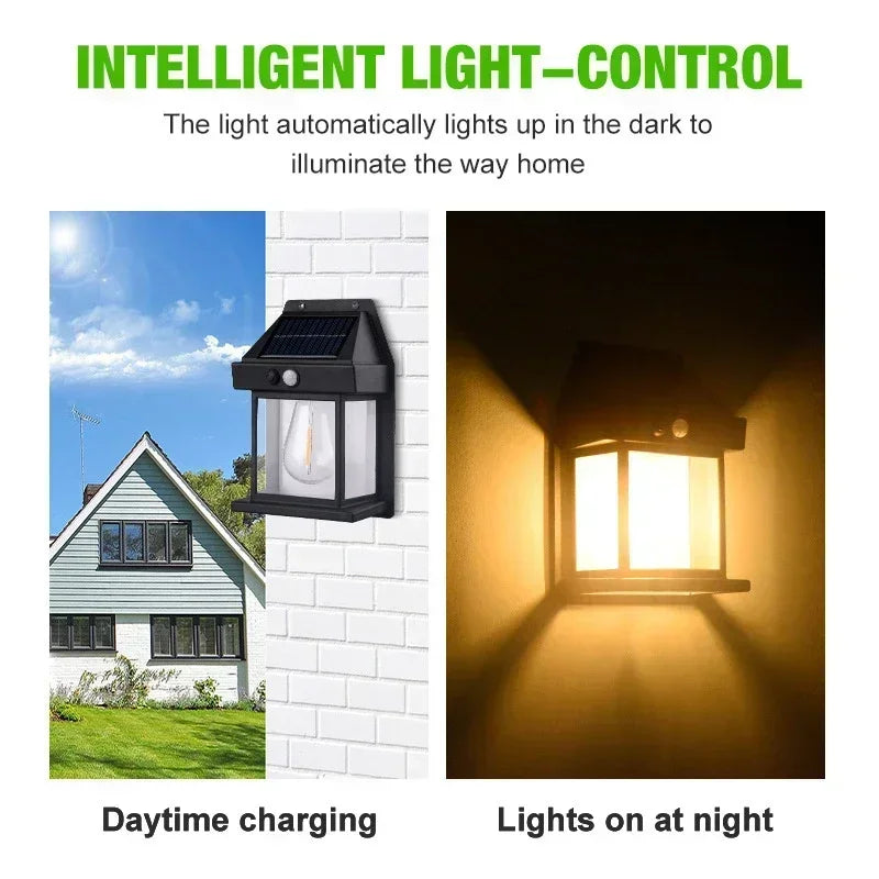 Solar-Powered Waterproof Outdoor Wall Light with Motion Sensor - Perfect Exterior Wall Lights for Gardens and Patios 1