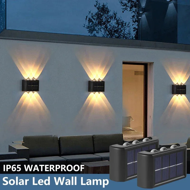 Solar Wall Lamp - Waterproof Outdoor Lights for Garden and Yard with Automatic On/Off and Modern Design 0